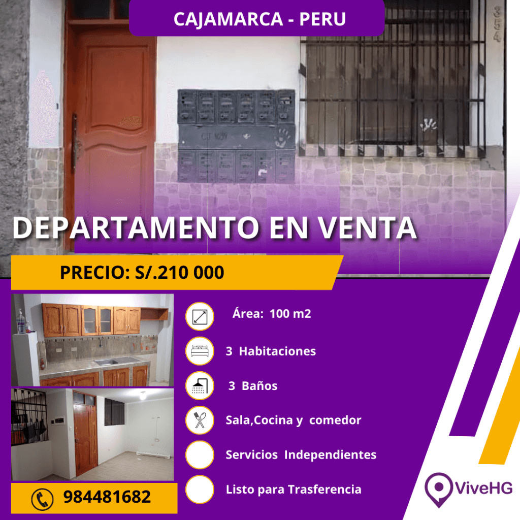 VENDO DEPARTAMENTO EN CAJAMARCA