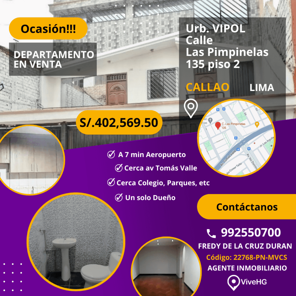 VENTA DEPARTAMENTO CERCA AL AEROPUERTO