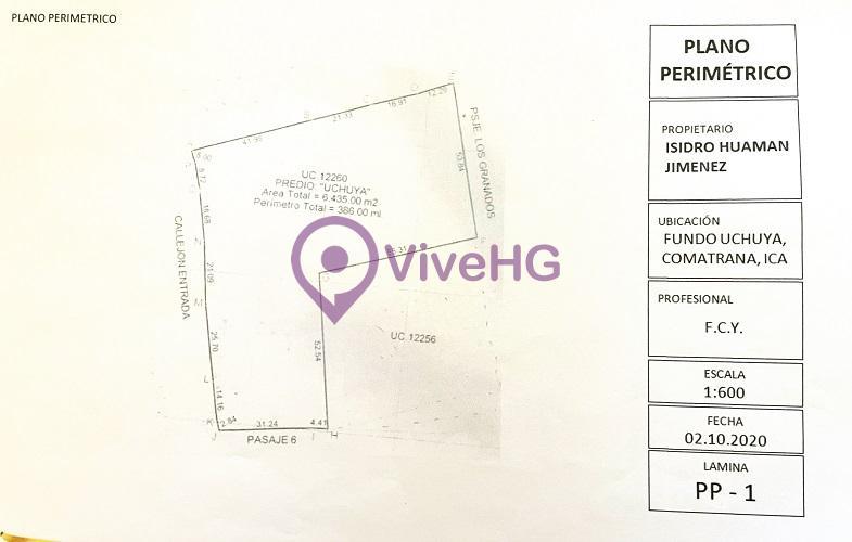 VENTA DE TERRENO DE 6435 M2 CERCA AL HOSPITAL REGIONAL DE ICA, foto 1