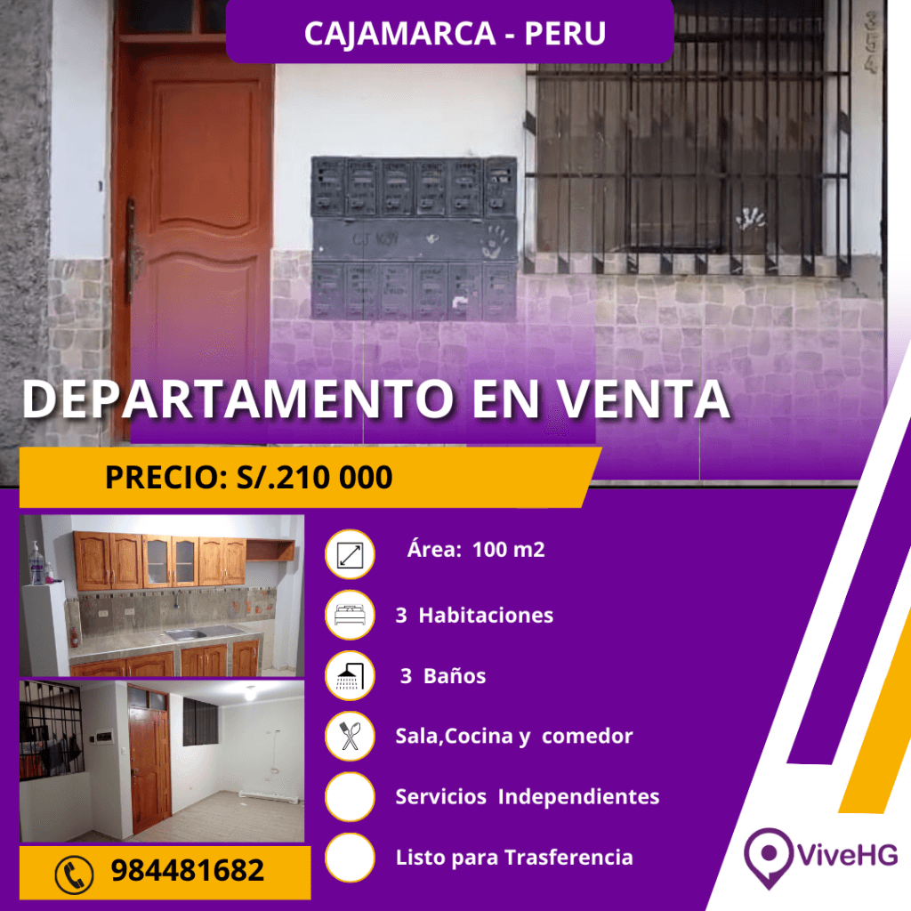 VENDO DEPARTAMENTO EN CAJAMARCA, foto 1