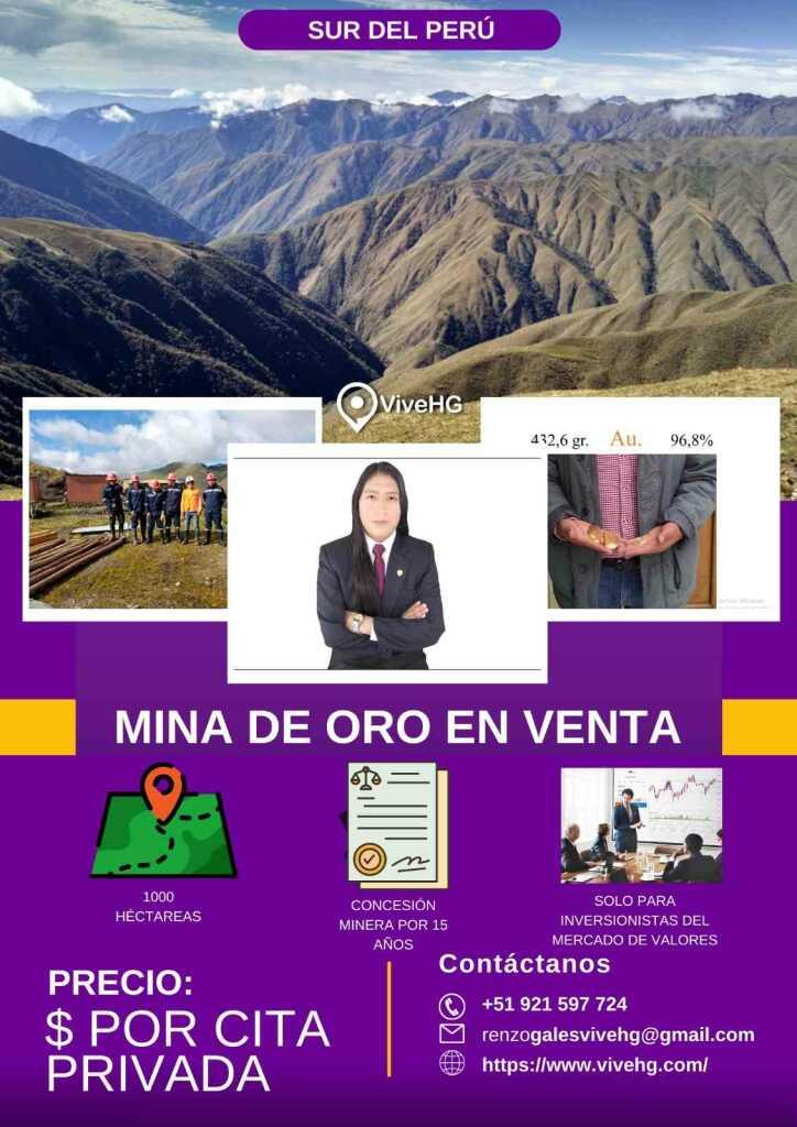VENDO GRAN MINA DE ORO AL SU DEL PERÚ, foto 1