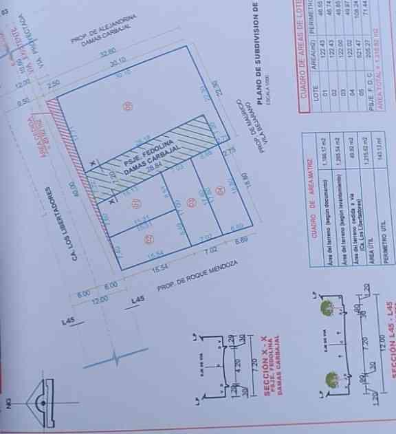 VENTA DE LOTE – IDEAL PARA LOTIZAR EN OTROS LOTES DE 122 mt2, foto 1