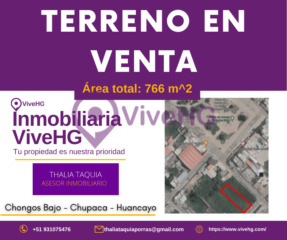 TERRENO EN VENTA – Chongo Bajo – Chupaca – Huancayo
