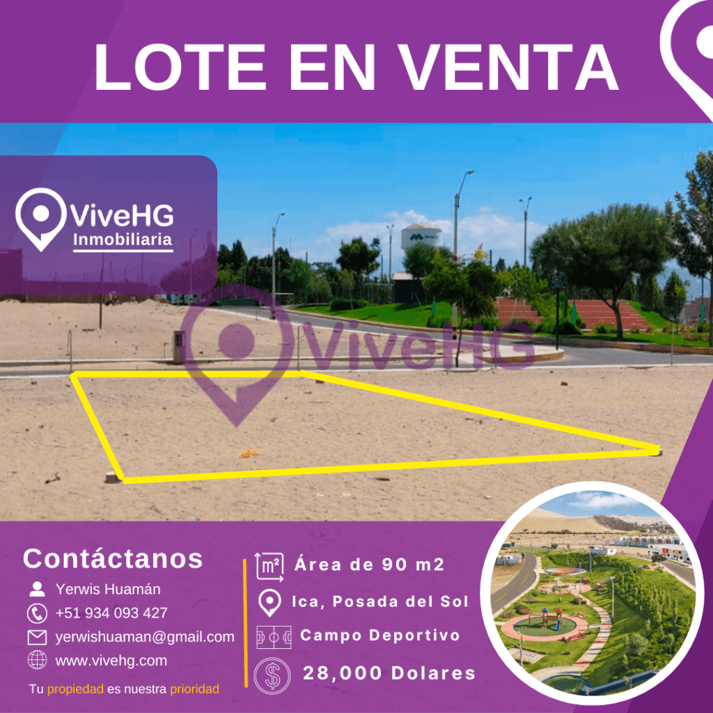 VENTA DE TERRENO CERCA AL PARQUE