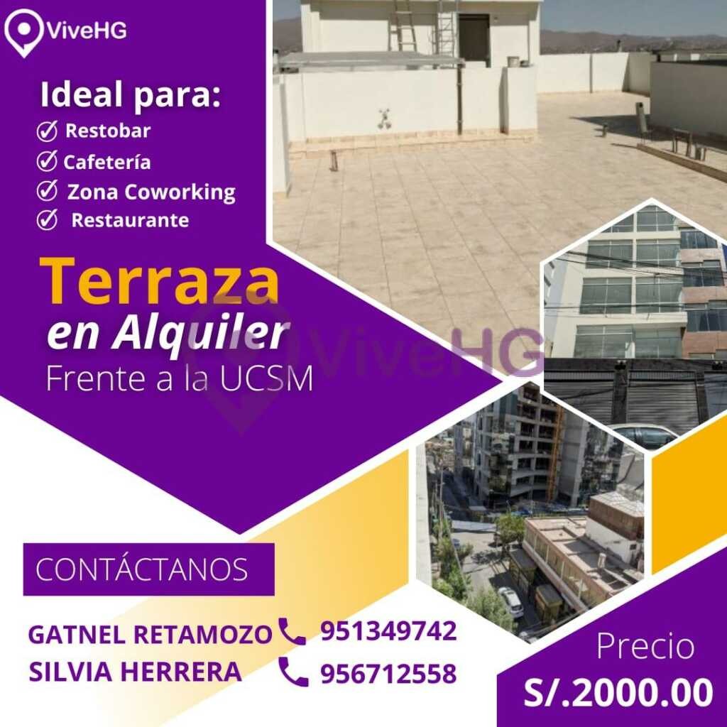 TERRAZA EN ALQUILER FRENTE A LA UCSM