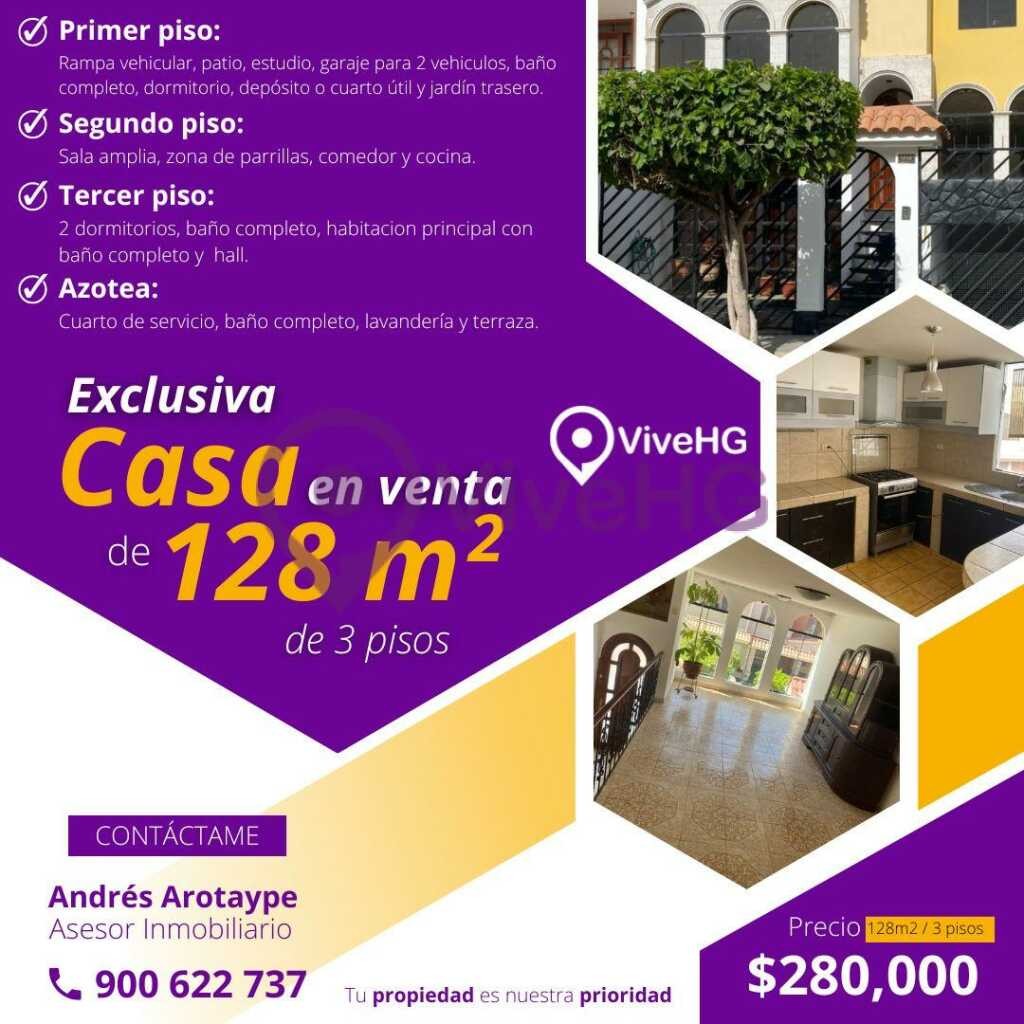 Se vende casa de 128 m2 en Sachaca.