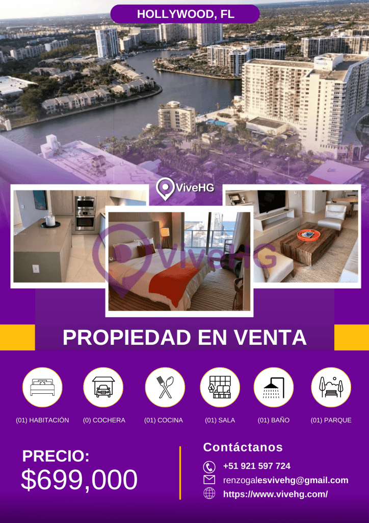 VENDO BONITO APARTAMENTO EN HOLLYWOOD, FL