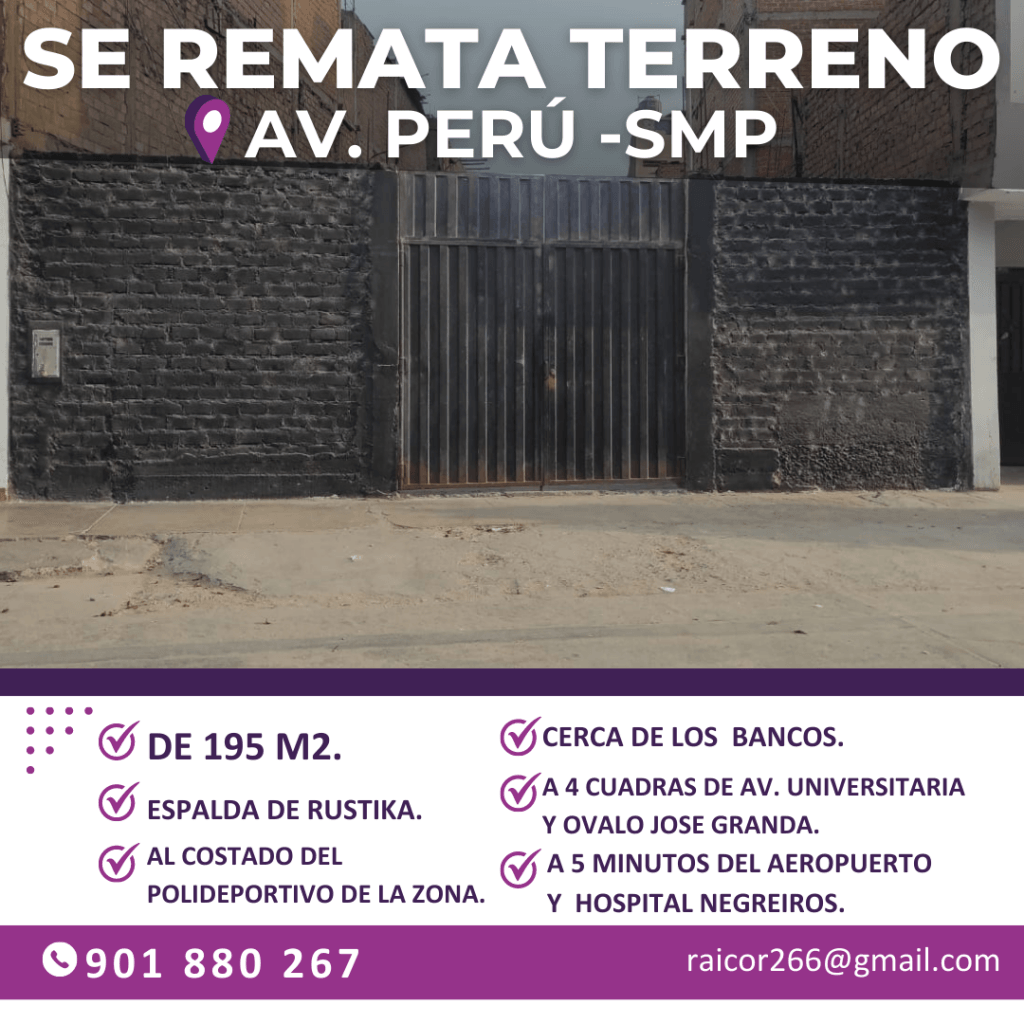 Terreno en venta- San Martin de Porres