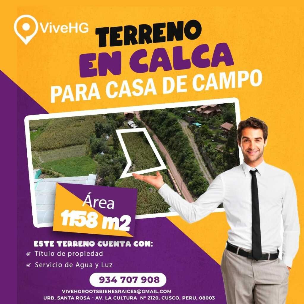 TERRENO EN VENTA, EN EL VALLE SAGRADO DE LOS INCAS-CALCA