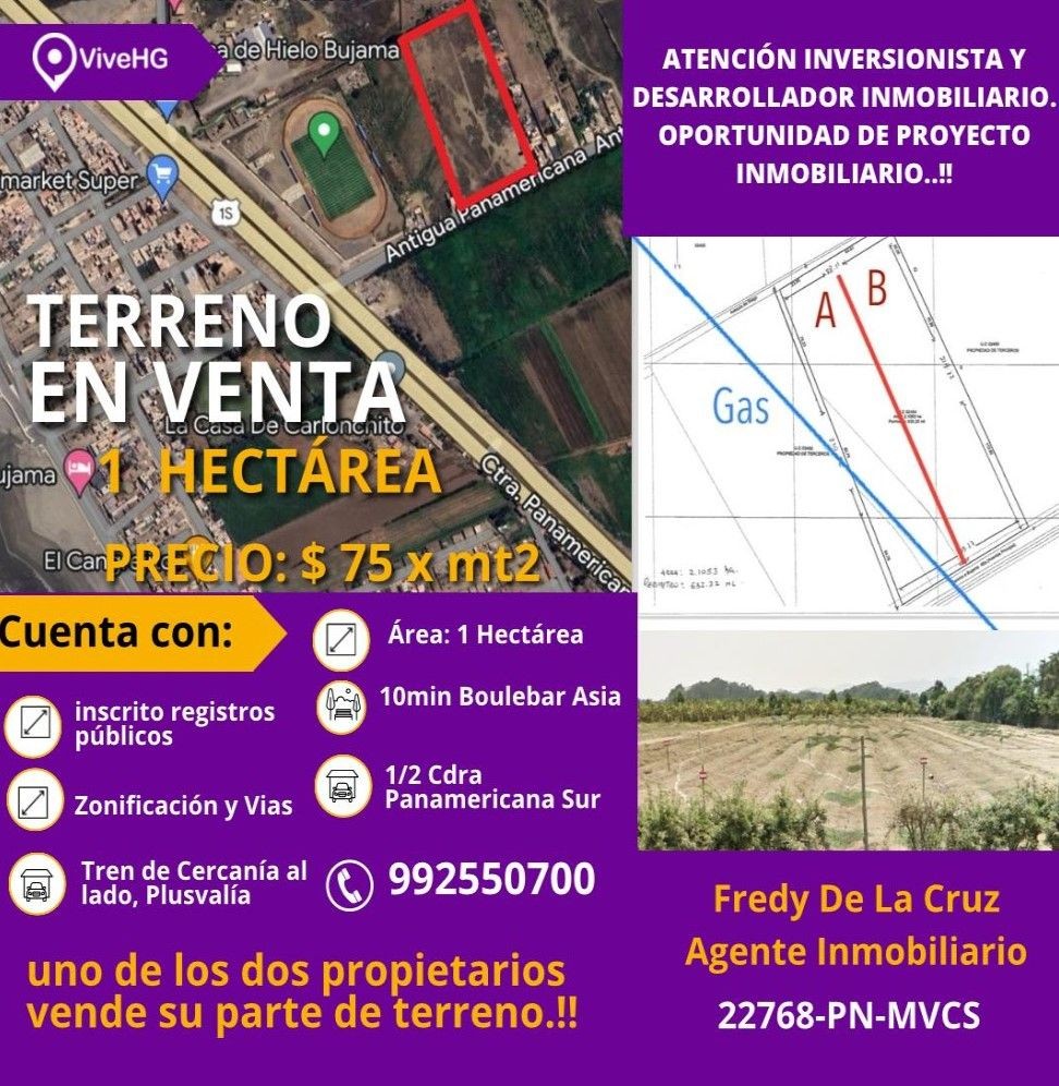 VENTA DE TERRENO EN BUJAMA Y SALITRE – MALA – CAÑETE.