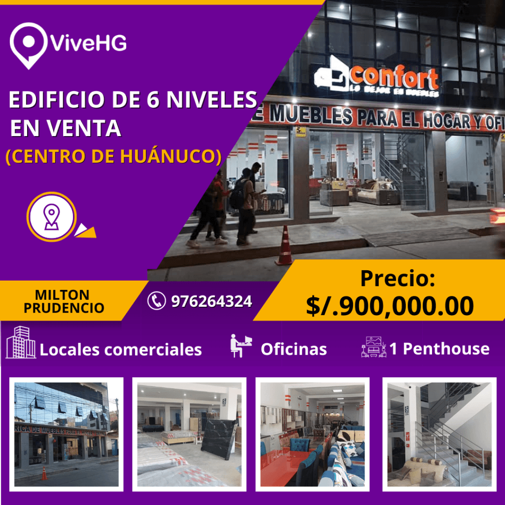 VENTA DE EDIFICO EN HUÁNUCO
