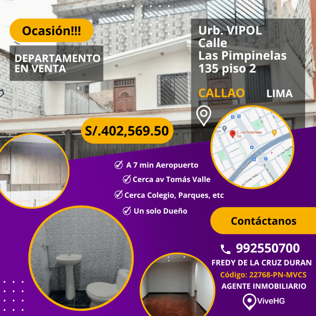 VENTA DEPARTAMENTO CERCA AL AEROPUERTO
