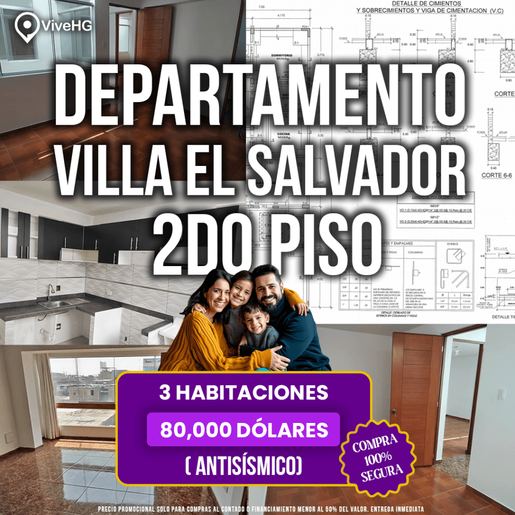 🏡 Departamento 2piso en Villa el Salvador 🔥