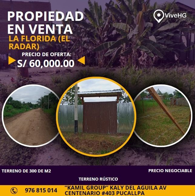 VENTA DE TERRENO 300 M2 "LA FLORIDA-EL RADAR" / KAMIL GROUP