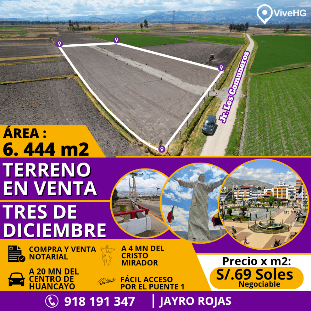 TERRENO EN 3 DE DICIEMBRE-HUANCAYO