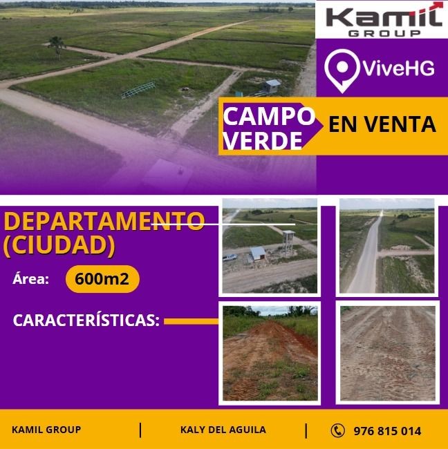 VENTA DE TERRENO 600 M2 – CAMPO VERDE / KAMIL GROUP