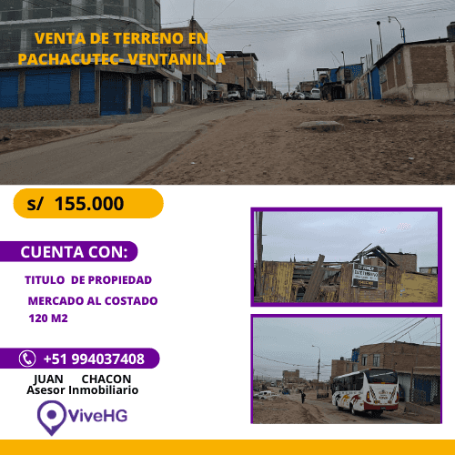 💰 Alta Rentabilidad: Terreno Cerca al Mercado con Gran Proyección
