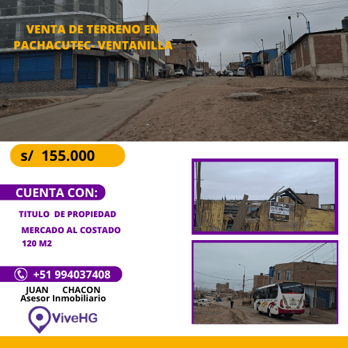 💰 Alta Rentabilidad: Terreno Cerca al Mercado con Gran Proyección